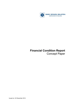 Concept Paper on Financial Condition Report
