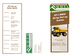 Spring Start-up Flyer - Minnesota Mine Safety Association