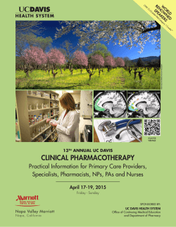 clinical pharmacotherapy - UC Davis Health System