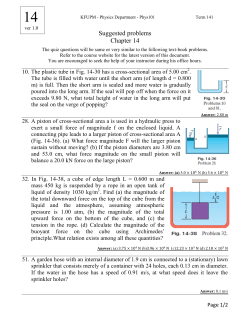Suggested problems Chapter 14