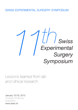 Swiss Experimental Surgery Symposium