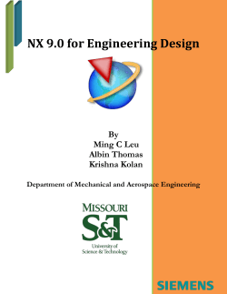NX 9.0 for Engineering Design - Missouri University of Science and