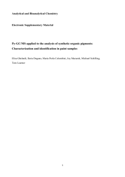 Py-GC/MS applied to the analysis of synthetic organic