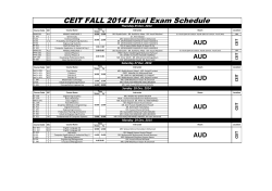 CEIT Final Exam Schedules
