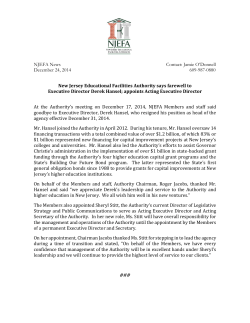 NJEFA Announces the Resignation of Executive Director