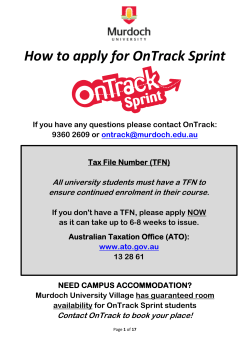 How to apply for OnTrack Sprint