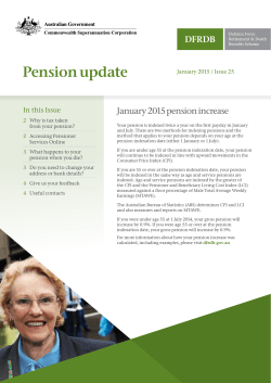 DFRDB Pension update - January 2015