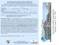 Paper Application  - Point of Honor 5K Race