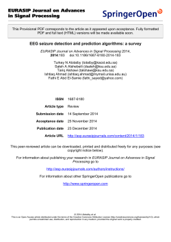 Provisional PDF - EURASIP Journal on Advances in Signal