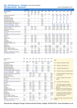 X50 Bus Service Timetable