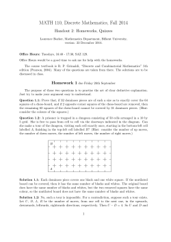 MATH 110, Discrete Mathematics, Fall 2014