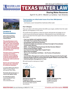 TEXAS WATER LAW - CLE International
