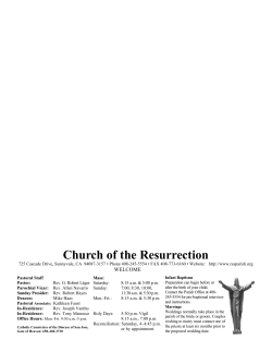 This Week's Bulletin - Church of the Resurrection