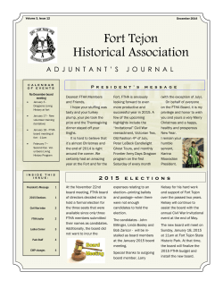 Down Load A.J. Newsletter - Fort Tejon Historical Association