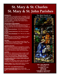 St. Mary & St. Charles St. Mary & St. John Parishes