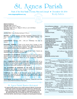 12-28-2014 - Feast of the Holy Family of Jesus, Mary and