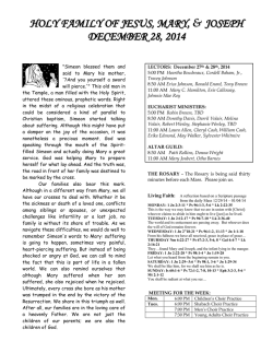 THIS WEEKS Bulletin - Saint Mary of the Purification Catholic Church