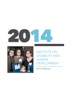 2014 IDHD Annual Report - Applied Health Sciences | University of