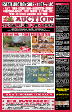 to view auction brochure - Elmore Realty & Auction, LLC