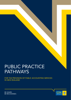 Public Practice Pathways: for the provision of public