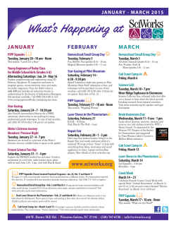 March 2015 Calendar of Events