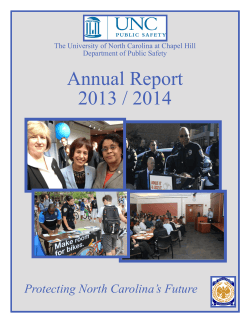 Annual Report 2013 / 2014 - UNC Public Safety