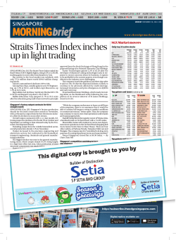 Straits Times Index inches up in light trading