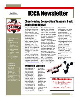 2013 Fall Newsletter - Illinois Cheerleading Coaches Association