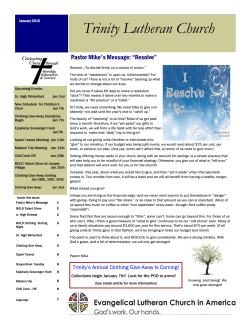 Newsletter - Trinity Lutheran Church
