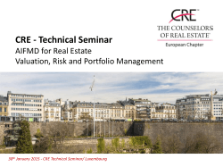 CRE - Technical Seminar - The Counselors of Real Estate