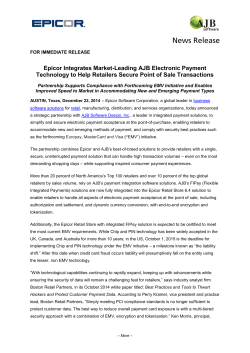 Epicor Integrates Market-Leading AJB Electronic Payment