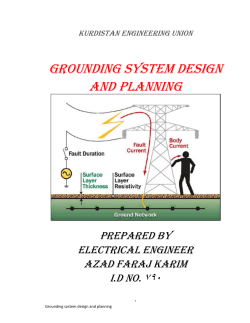 GROUNDING SYSTEM DESIGN AND PLANNING