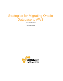 Strategies for Migrating Oracle Database to AWS