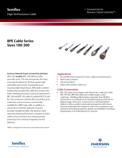 BPE Cable Series Sizes 100-300 Semflex