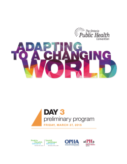 preliminary program
