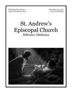 10:30 PM bulletin - St. Andrew's Episcopal Church
