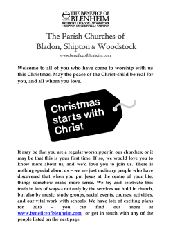 The latest news for Bladon and Woodstock