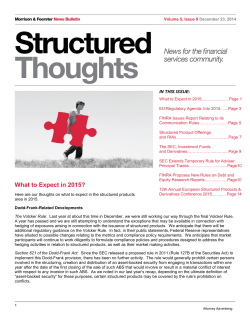 Structured Thoughts - Morrison & Foerster LLP