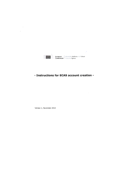 Instructions for ECAS account creation