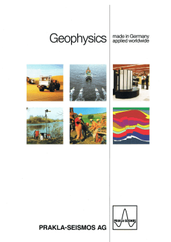 PRAKLA-SEISMOS - Geophysics made in Germany