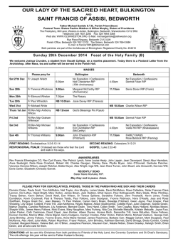 Feast of the Holy Family - Our Lady of the Sacred Heart