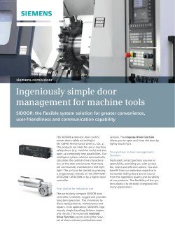 Ingeniously simple door management for machine tools