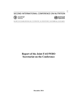 Report of the Joint FAO/WHO Secretariat on the Conference