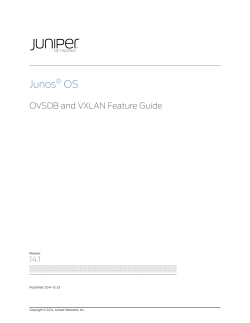 Junos® OS OVSDB and VXLAN Feature Guide