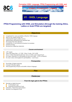 Formation VHDL Language: FPGA Programming - Ac6