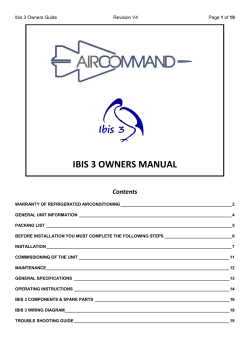 Air command Ibis 3 owners manual v4-1
