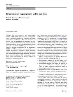 Retransmission steganography and its detection