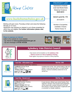 PROPERTY LIST - Bucks Home Choice