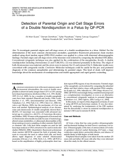 Detection of Parental Origin and Cell Stage Errors