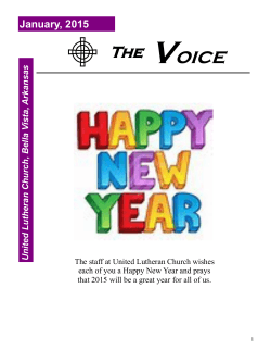 January. 2015 Voice - United Lutheran Church